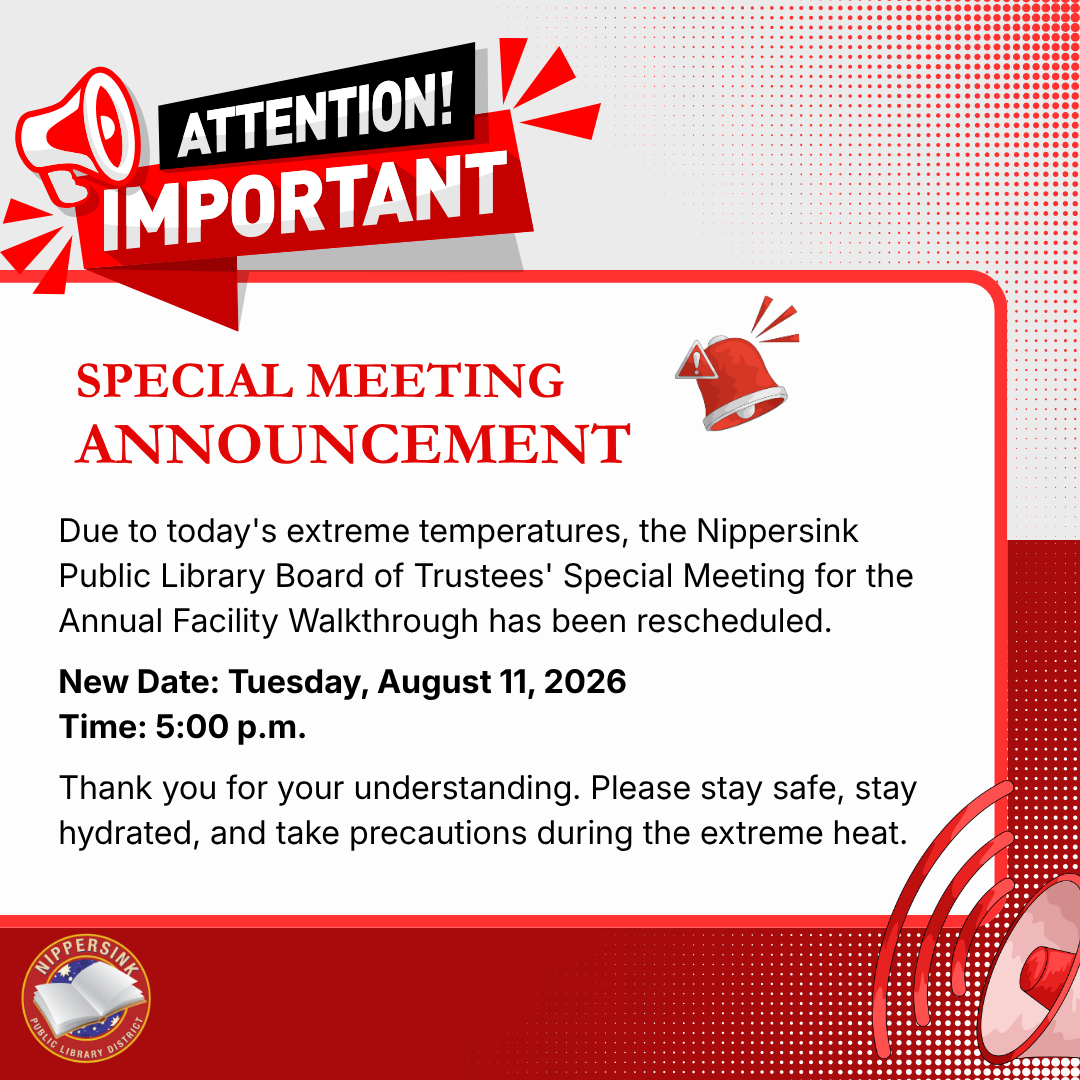 Special Meeting Rescheduled